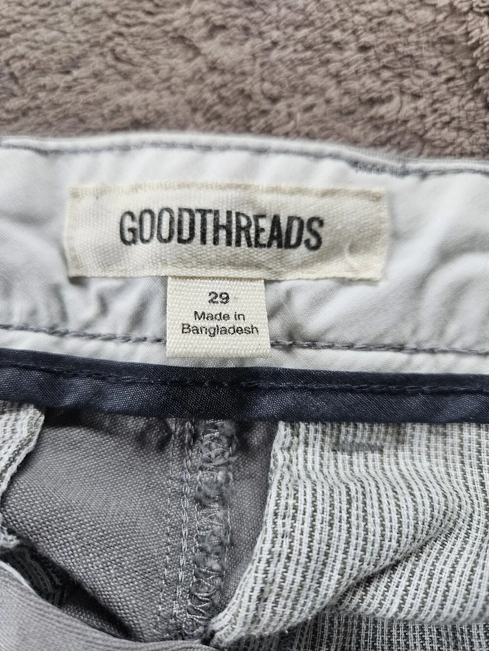 Goodthreads Gray Cotton Chino Shorts | Classic Casual Flat Front